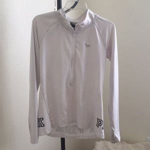 Pink athletic sweater